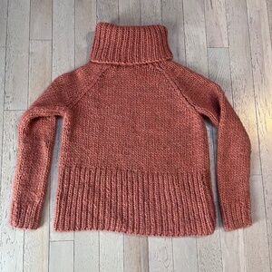 Madewell Chunky Turtleneck Knit Sweater Wool Alpaca Blend Women S-Rust